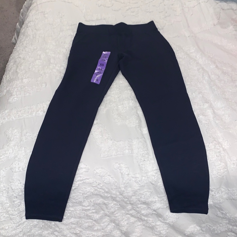 Navy blue treggings (trouser leggings)